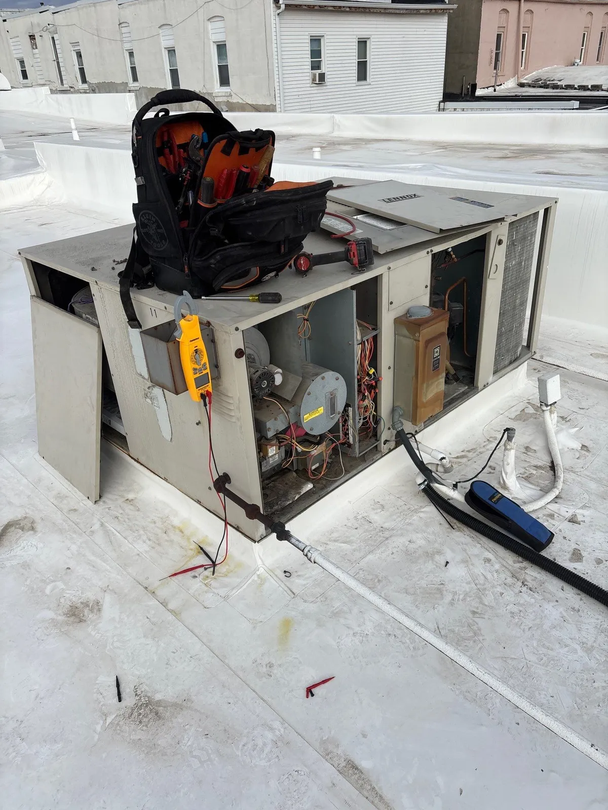 Commercial HVAC installation