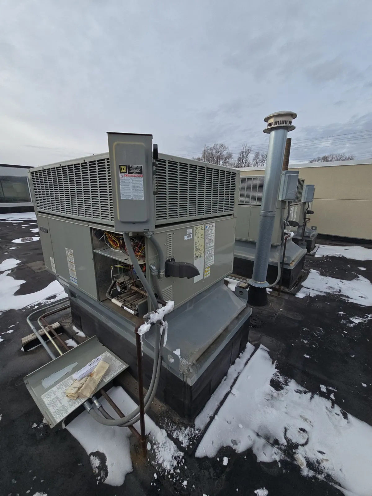 Commercial HVAC installation
