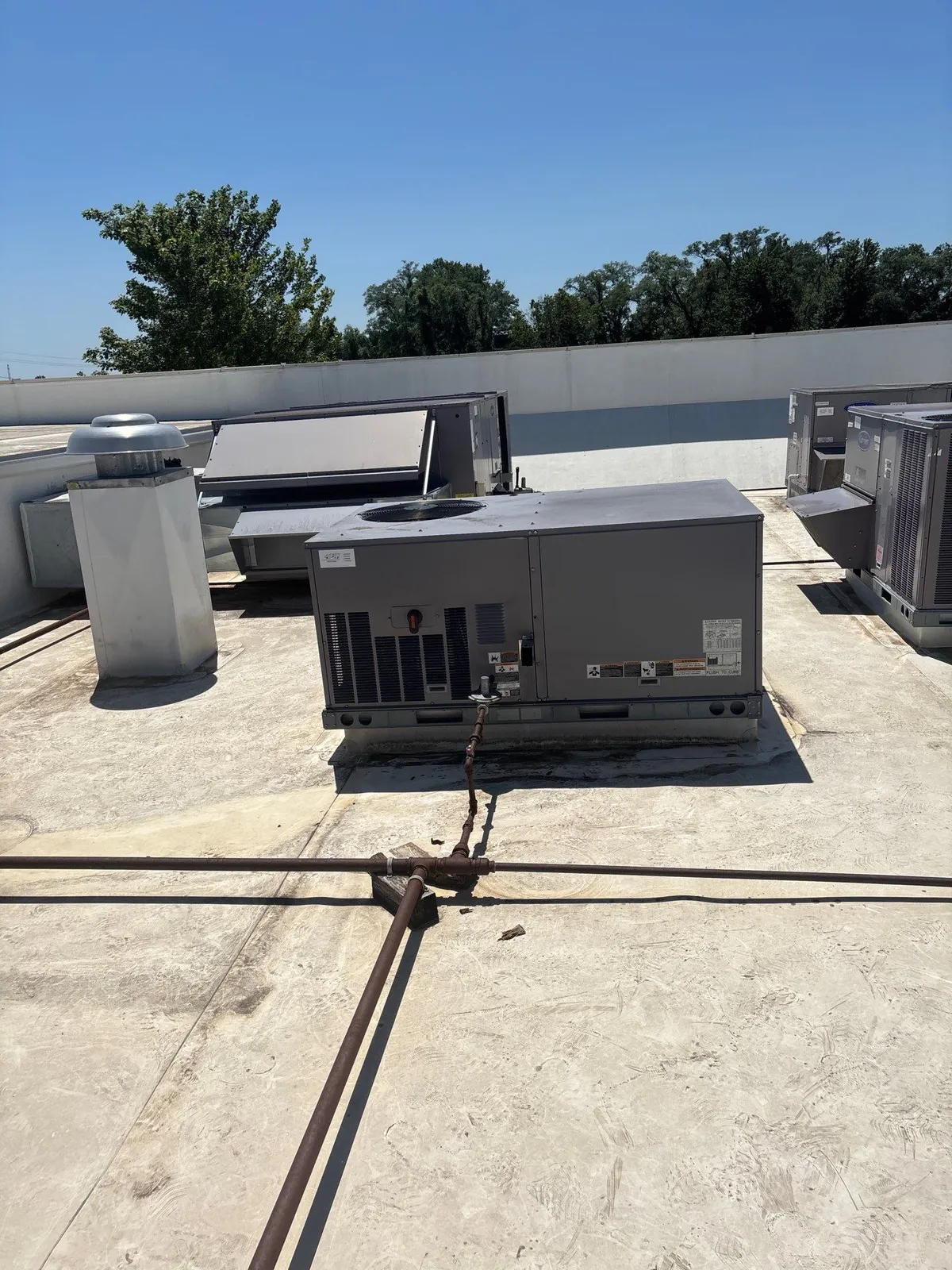 Commercial HVAC installation