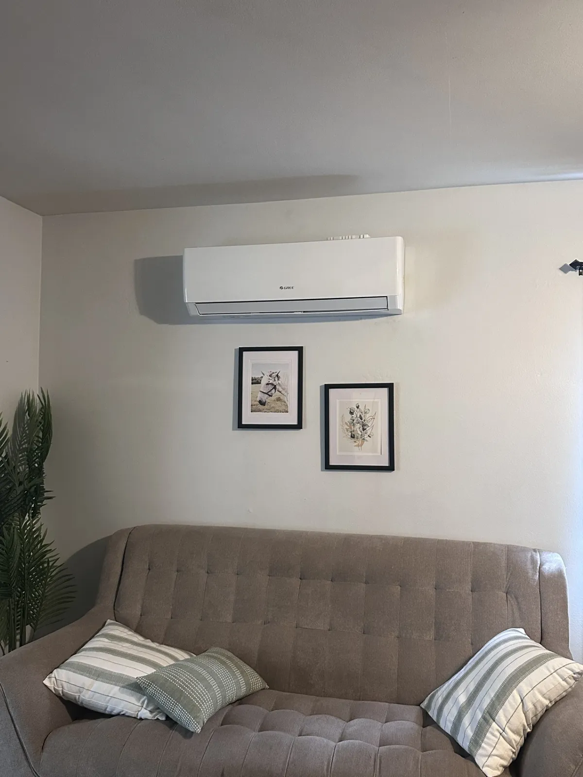 Gree ductless mini-split head mounted on a wall
